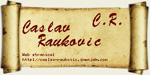 Časlav Rauković vizit kartica